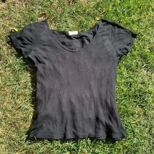 Brandy Melville/ John Galt ribbed black tee